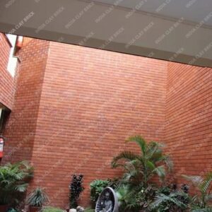 Plain Red Natural Clay Terracotta Brick Wall Elevation Cladding Tile