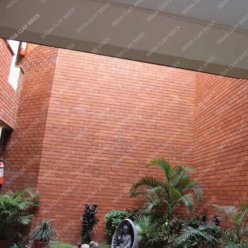 Plain Red Natural Clay Terracotta Brick Wall Elevation Cladding Tile