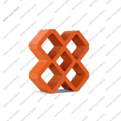 Natural Terracotta Clay Diamond Jali