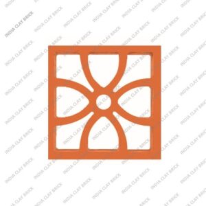 Natural Terracotta Clay Petal Screen Block Ceiling Jali