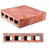 Red Color 4 Hole Heat Insulating Terracotta Clay Hollow Roof Floor Paver Tile