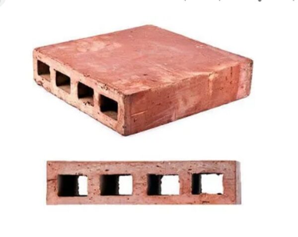 Red Color 4 Hole Heat Insulating Terracotta Clay Hollow Roof Floor Paver Tile