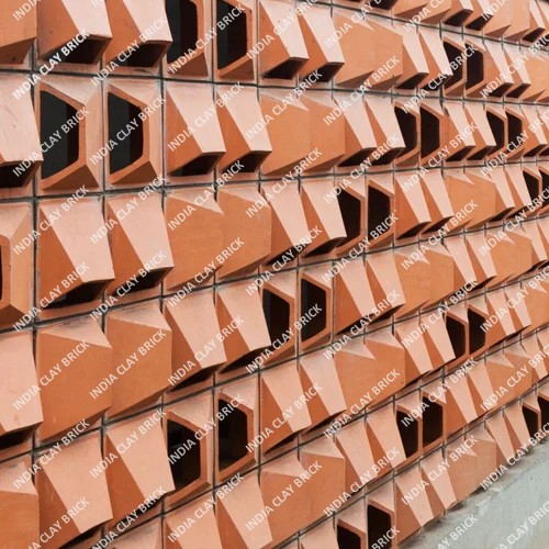 Natural Terracotta Clay Camp Screen Block Exterior Jali