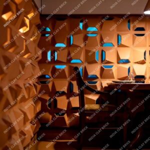 Natural Terracotta Clay Camp Screen Block Interior Wall Jali