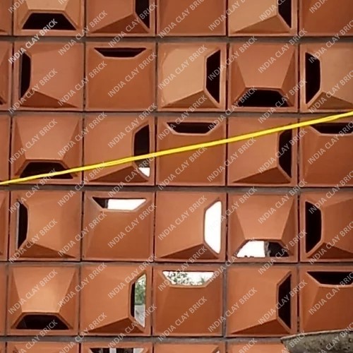 Natural Terracotta Clay Camp Screen Block Partition Wall Jali