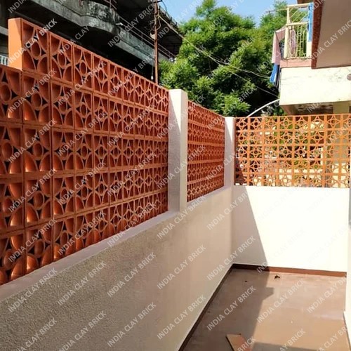 Natural Terracotta Clay Opal Screen Block Boundary Wall Jali