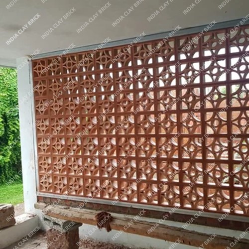 Natural Terracotta Clay Opal Screen Block Indoor Wall Jali