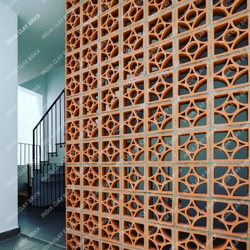 Natural Terracotta Clay Opal Screen Block Interior Wall Partition Jali