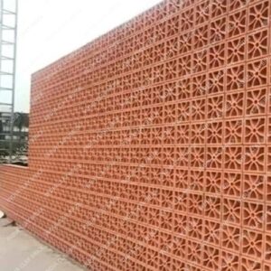 Natural Terracotta Clay Petal Screen Block Outdoor Jali