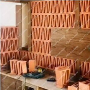 Natural Terracotta Clay W Shape Screen Block Interior Wall Jali