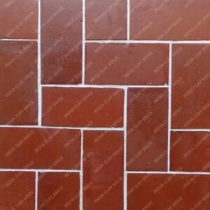 Plain Red Natural Clay Terracotta Brick Floor Paver
