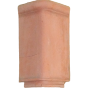 Large Size V Shape Unglazed Terracotta Clay Ridge Roof Tile