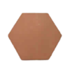 Terracotta Red Plain Surface Hexagon Unglazed Terracotta Clay Floor Tile