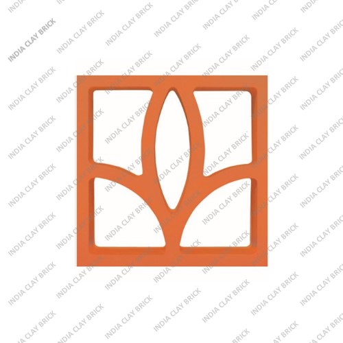 Natural Terracotta Clay Lily Jali
