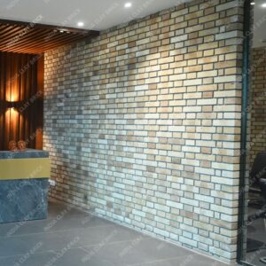 Beige Color Natural Fire Clay Interior Wall Cladding Brick Tile