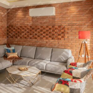 Handmade Natural Rough Textured Terracotta Red Clay Brick Living Room Wall Cladding Tile