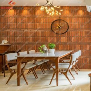 Handmade Natural Rough Textured Terracotta Red Clay Brick Restaurant Wall Cladding Tile