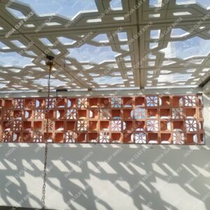 Natural Terracotta Clay Camp Petal Random Mix Screen Block Terrace Wall Jali