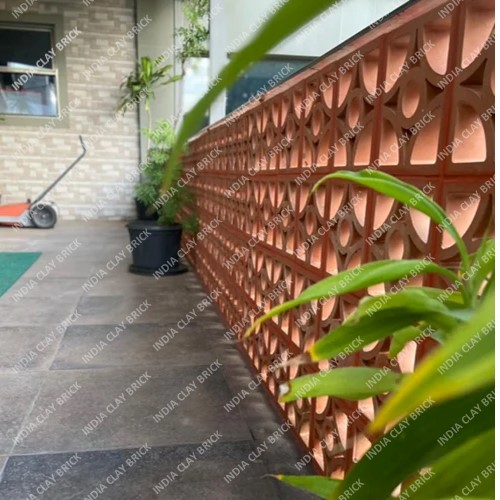 Natural Terracotta Clay Opal Screen Block Balcony Wall Jali
