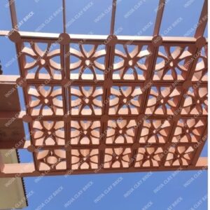Natural Terracotta Clay Petal Screen Block Pergola Ceiling Jali