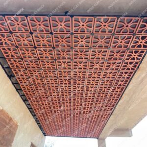 Natural Terracotta Clay Petal Screen Block Roof Ceiling Jali