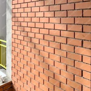 Plain Light Red Natural Clay Terracotta Brick Exterior Wall Cladding Tile