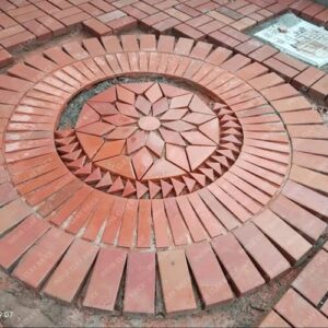 Plain Red Natural Terracotta Clay Courtyard Floor Paver