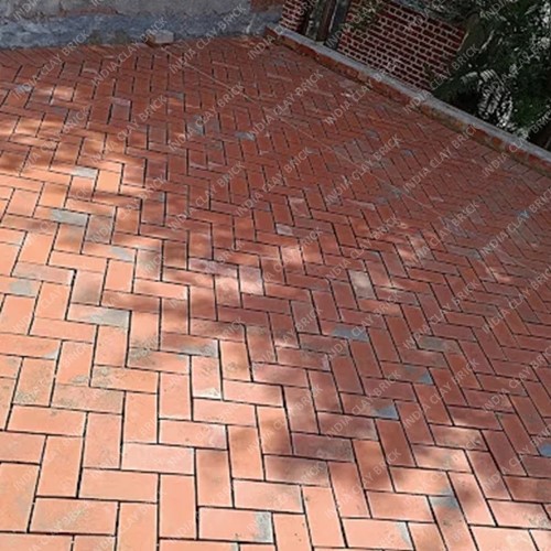 Plain Red Natural Terracotta Clay Outdoor Floor Paver