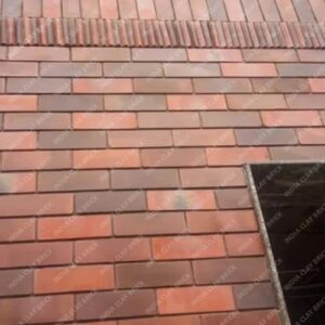 Plain Surface Antique Brown Mixed Natural Terracotta Clay Exterior Wall Cladding Brick Tile