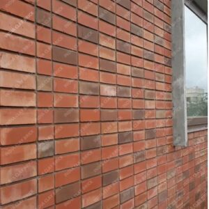 Dark Brown Mixed Plain Red Natural Clay Terracotta Brick Elevation Wall Cladding Tile