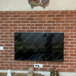 Handmade Natural Rough Textured Brown Terracotta Clay TV Wall Cladding Brick Tile